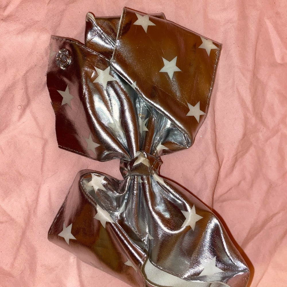 Silver Star Print JoJo Bow